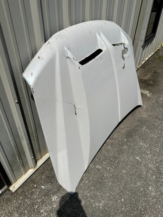 2017-2022 FORD F250 F350 F450 AFTERMARKET DOUBLE SCOOP HOOD WHITE *DAMAGED*