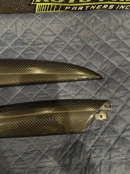 2014 AUDI R8 PLUS LEFT RIGHT CARBON FIBER DOOR PANEL TRIMS MOULDING 420 867 410