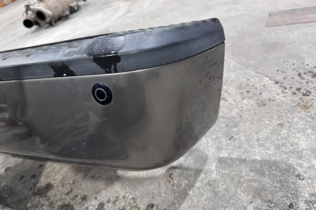 2017 NISSAN TITAN XD REAR BUMPER W SENSOR HARNESS & TOW HITCH OEM