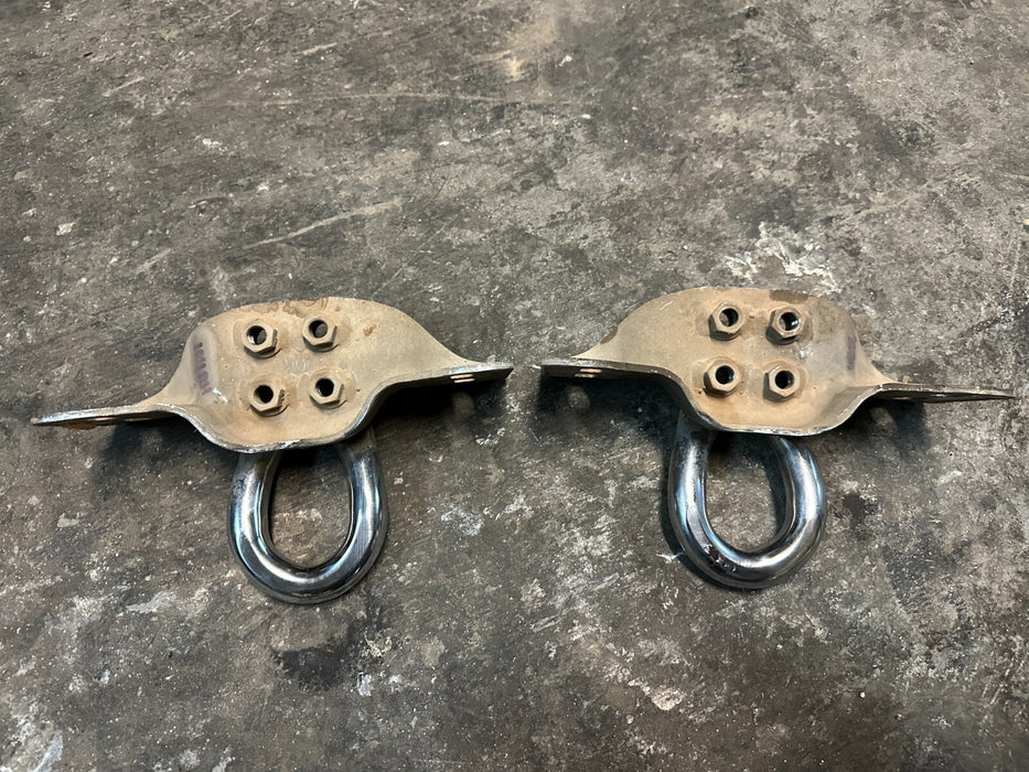 2017 2024 FORD F250 F350 SUPERDUTY FRONT BUMPER LEFT & RIGHT TOW HOOKS OEM