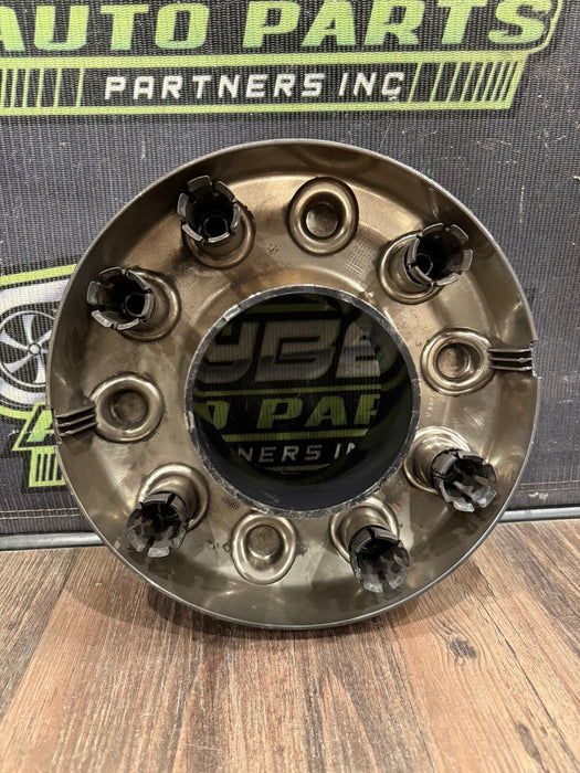 2017-2019 FORD F250 F350 F450 BLACK WHEEL HUB CAPS OEM *READ/CHIPS*