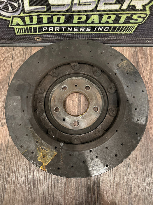 2021 AUDI R8 REAR DRIVER LEFT CARBON CERAMIC BRAKE ROTOR OEM 4S0.615.601.A