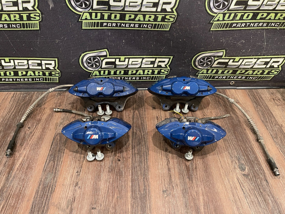 2020 BMW M4 F82 FRONT REAR LEFT RIGHT BLUE BREMBO BRAKE CALIPERS (448) OEM *READ