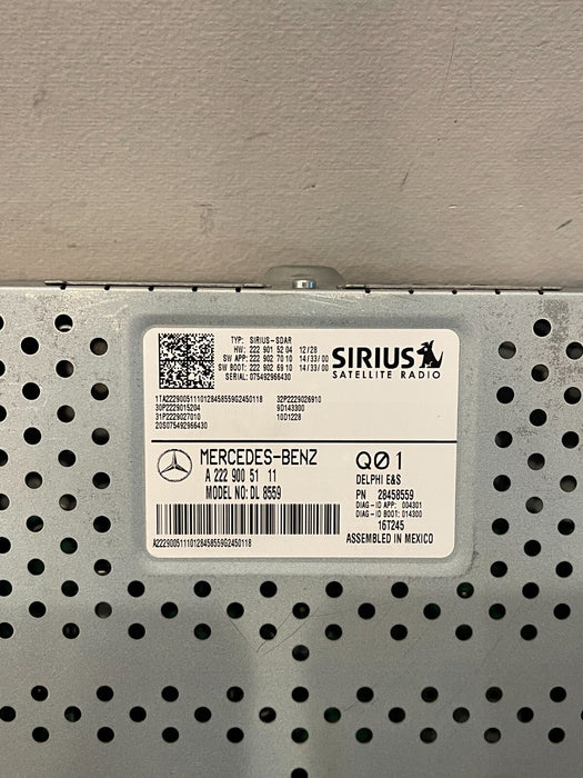 2017 MERCEDES-BENZ C63 AMG SIRIUS SATELLITE RADIO CONTROL MODULE OEM 2229005111