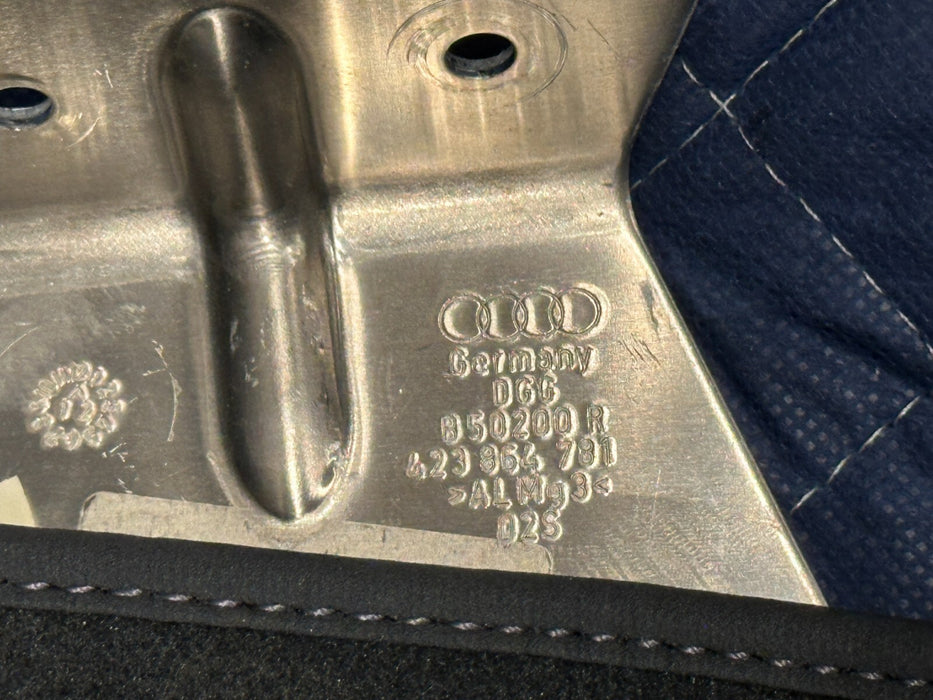 2014 AUDI R8  FLOOR MAT FOOT REST CARPET METAL UNDERNEATH OEM 423 864 420 B