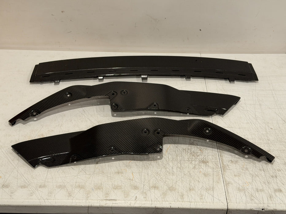 2020 2021 2022 2023 AUDI R8 CARBON FIBER FRONT BUMPER SPLITTER LIP OEM GENUINE