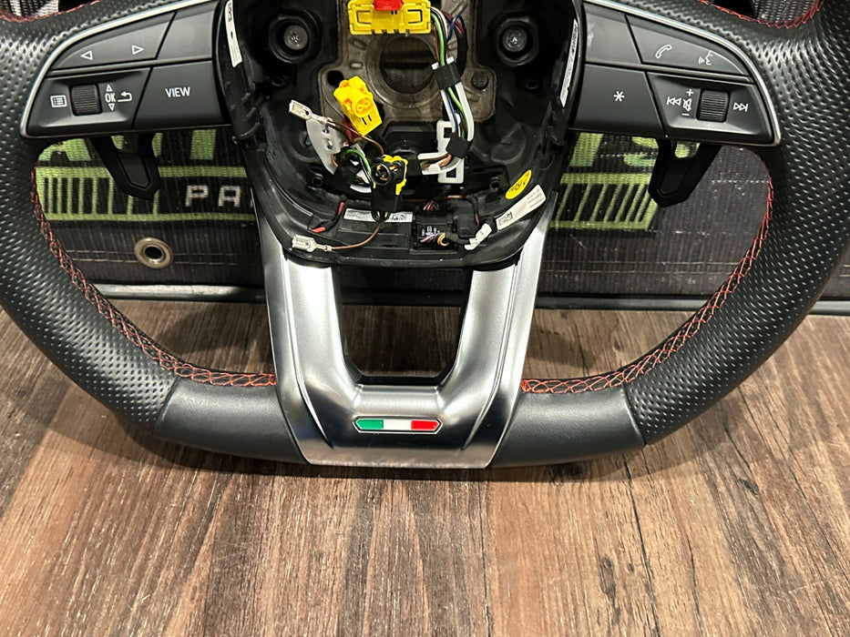 2018-2024 LAMBORGHINI URUS LEATHER STEERING WHEEL W RED STITCHING OEM