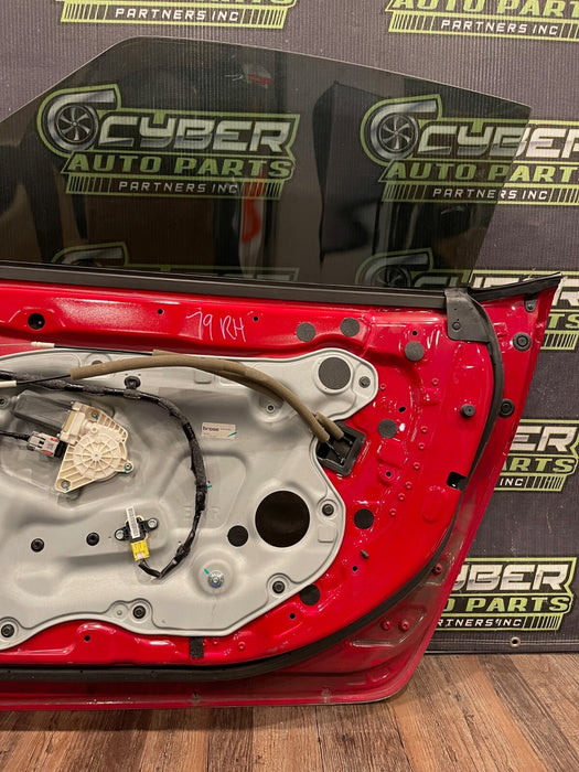 2017 NISSAN 370Z NISMO PASSENGER RIGHT DOOR OEM (SOLID RED) *LIGHT SCUFFS* READ!