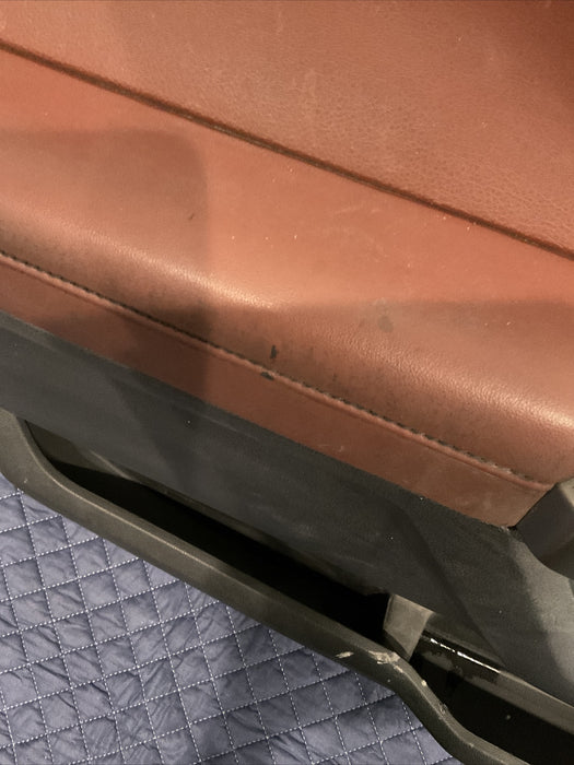 2017-22 FORD F450 PLATINUM FRONT DRIVER DARK MARSALA DOOR PANEL~COSMETIC DAMAGE~