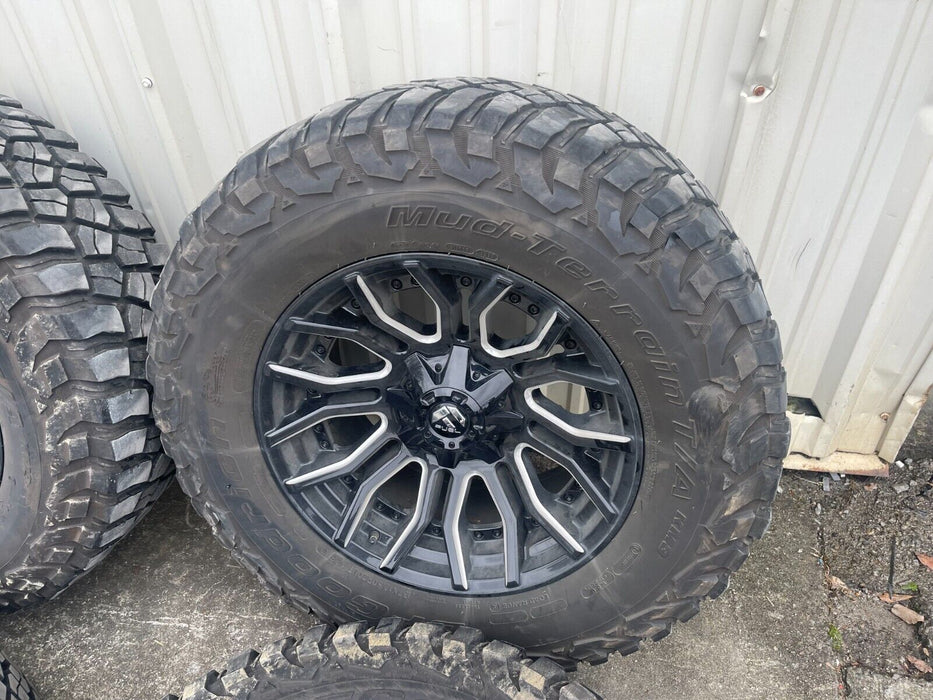 8X180 CHEVY GMC 2500 FUEL RIMS 20X10 37X12.50R20LT BFGoodrich Mud-Terrain Tires