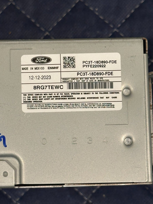 2023 2024 FORD F250 F350 F450 RADIO RECEIVER UNIT OEM PC3T 18D890 FDE
