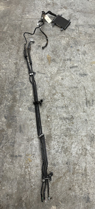 2012 AUDI R8 OEM FRONT POWER STEERING OIL COOLER RADIATOR W/ PIPE LINES HOSES