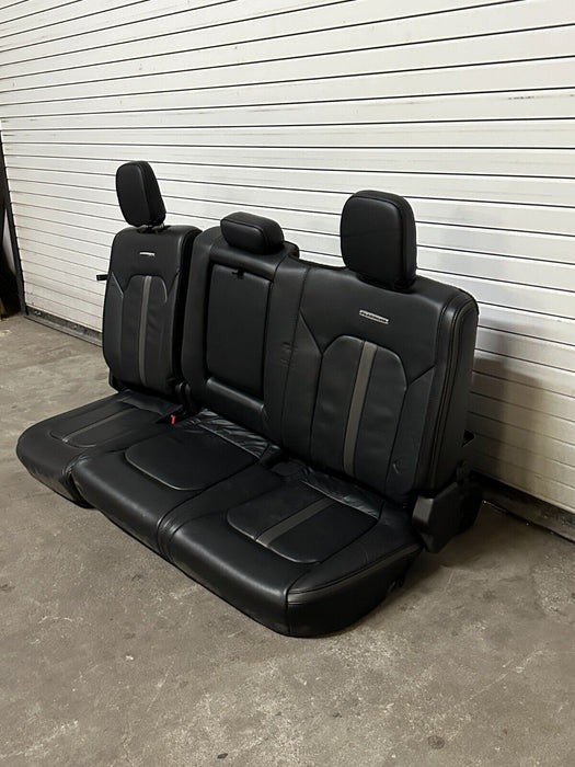 2020-2022 FORD F250 F350 F450 PLATINUM BLACK LEATHER REAR SEATS OEM *READ*