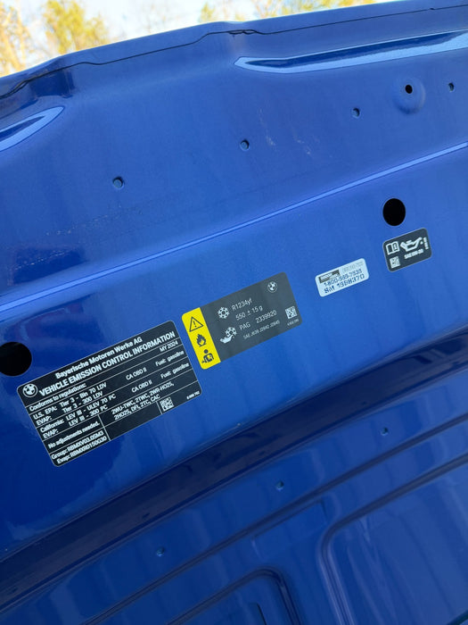 2021 2022 2023 2024 BMW M3 G80 HOOD PANEL BLUE OEM COMPLETE