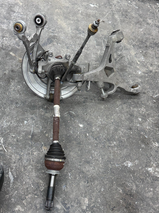 2015 JAGUAR F TYPE REAR LEFT KNUCKLE SPINDLE 20K MILES OEM EX53-5A971-AC