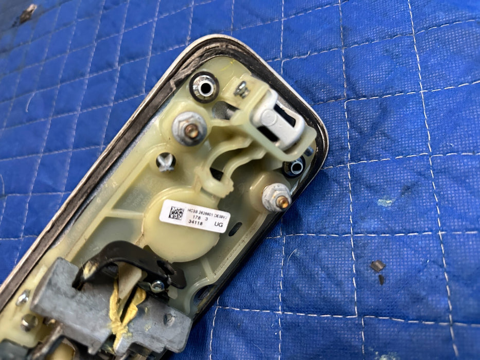 2017-2019 FORD F250 F350 F450 REAR LEFT PEARL WHITE W/ CHROME DOOR HANDLE OEM