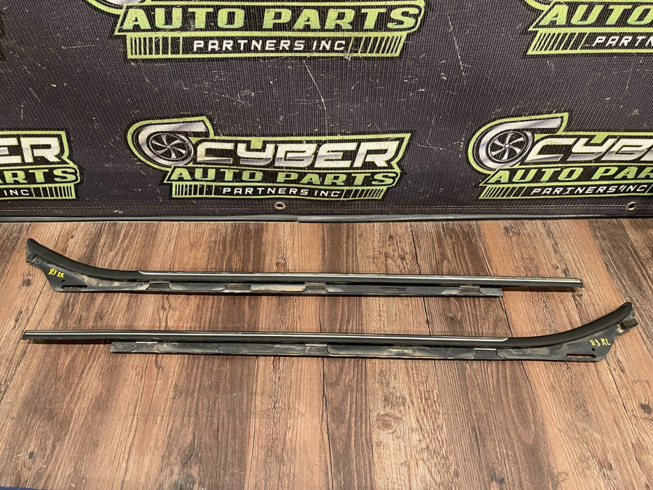 2017-2019 FORD F250 F350 REAR LEFT RIGHT CHROME DOOR STRIP PAIR OEM (READ DESCR)