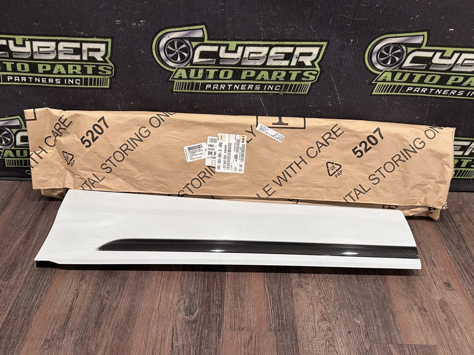 2020 AUDI RS Q8 REAR LEFT LOWER DOOR MOLDING CARBON FIBER TRIM OEM 4M8 853 969 D