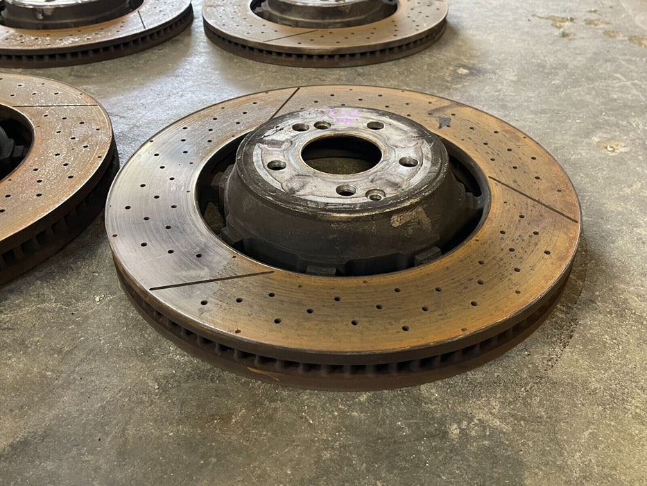 2019 MERCEDES-BENZ E63S AMG FRONT REAR DRILLED & SLOTTED BRAKE ROTOR DISCS OEM