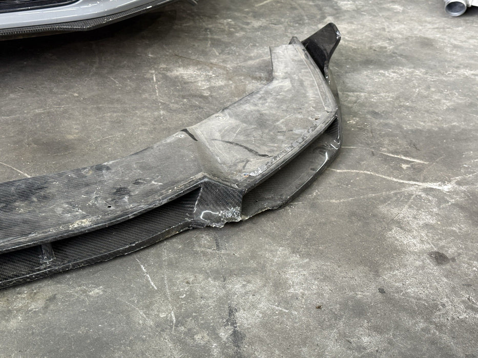 2015-2019 LAMBORGHINI HURACAN LP610 VORSTEINER Carbon FIBER LIP SPLITTER *DAMAGE