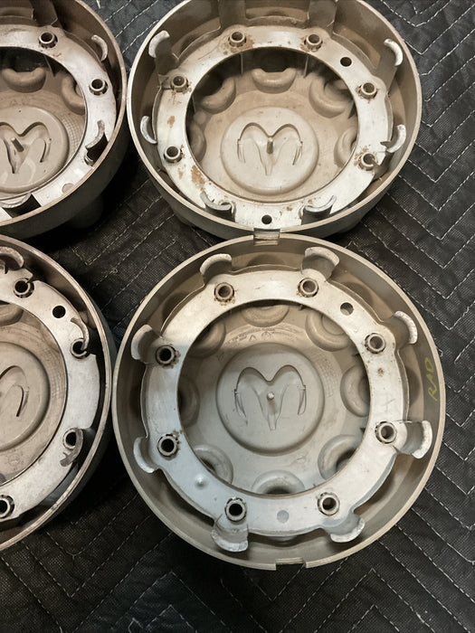 DODGE RAM 2500 3500 WHEEL RAMS HEAD CENTER CAPS SET (4) OEM 52121450AA
