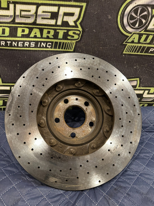 2014 AUDI R8 FRONT RIGHT PASSENGER CARBON CERAMIC BRAKE ROTOR OEM 420 615 302 G