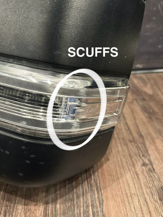 2017-19 FORD F250 F350 F450 LEFT TOW MIRROR W CAMERA OEM *BURN DAMAGE/SCUFFS*