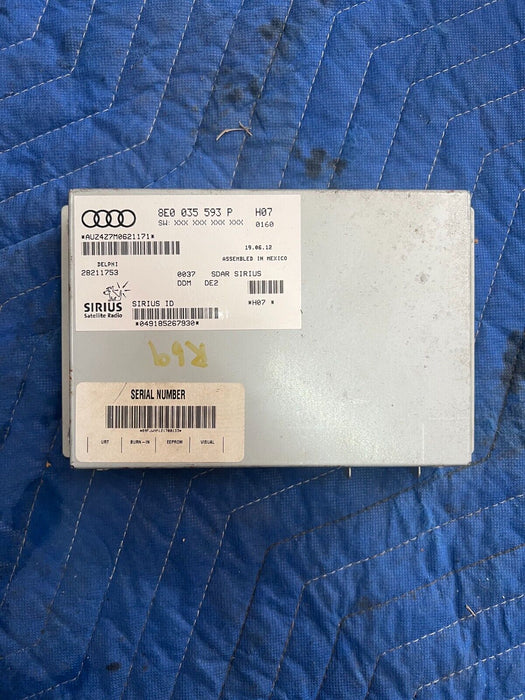 2012 AUDI R8 SIRIUS SATELLITE RADIO RECEIVER MODULE OEM 8E0035593 8E0 035 593