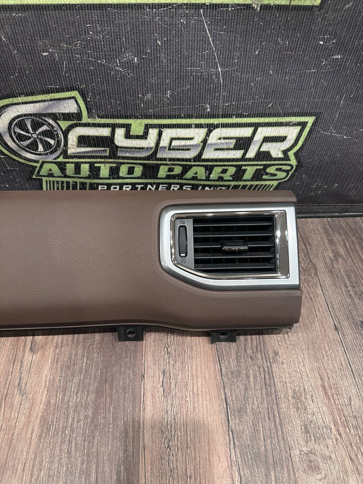 2017 NISSAN TITAN XD RESERVE BROWN LEATHER DASHBOARD RIGHT AIR VENT TRIM OEM
