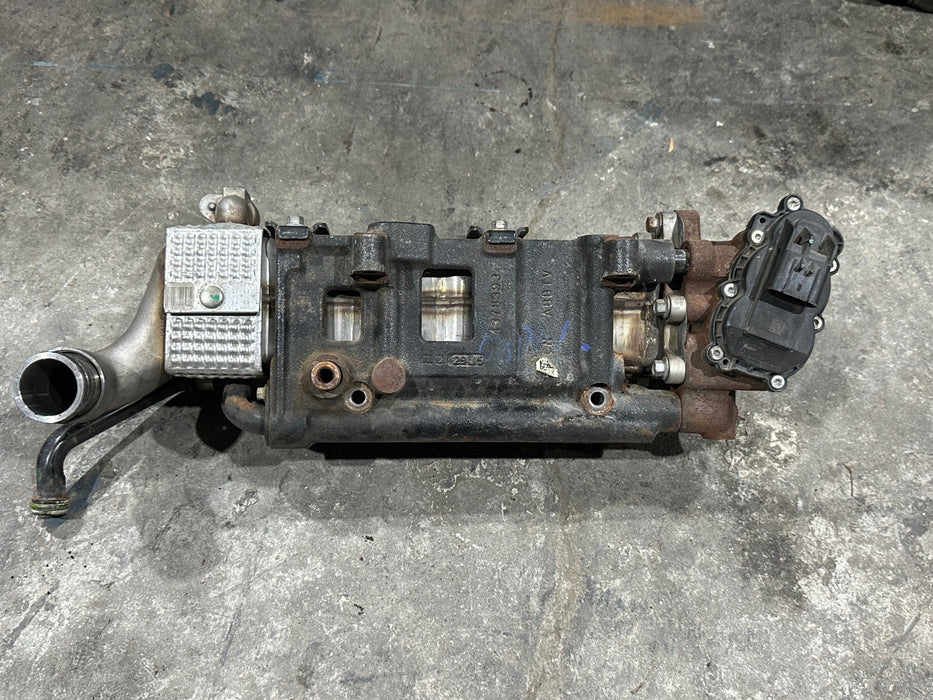 2017 NISSAN TITAN XD CUMMINS 5.0 EGR COOLER W VALVE ASSEMBLY OEM