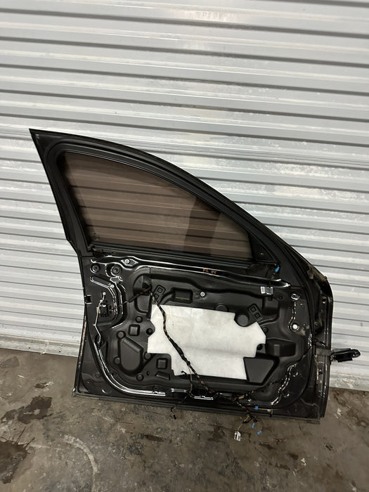 2011 BMW 550i F10 5 SERIES FRONT LEFT DOOR GRAPHITE METALLIC (A90)~MINOR DENT~