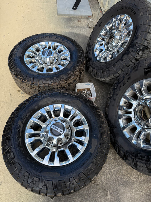 FORD F250 F350 ALLOY FACTORY WHEELS COOPER DISCOVERER AT3XLT LT275/70R18