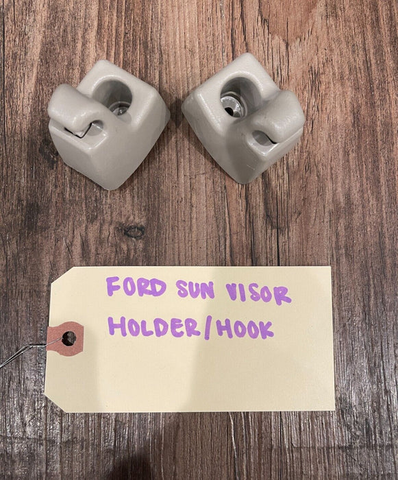2017-2019 FORD F250 F350 F450 LIMITED GRAY SUN VISOR HOOK HOLDER RETAINERS OEM
