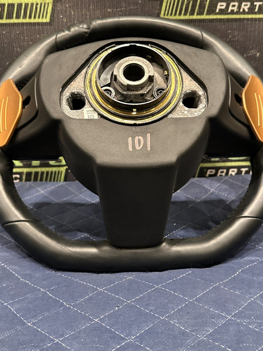 2015-2020 JAGUAR F TYPE R STEERING WHEEL FLAT BOTTOM EX53 3F563 AFE8PVJ ~READ!!~