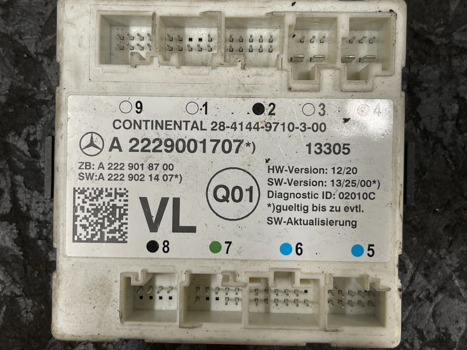 2014 MERCEDES-BENZ S550 FRONT LEFT DRIVER DOOR CONTROL MODULE ECU 2229001707 OEM