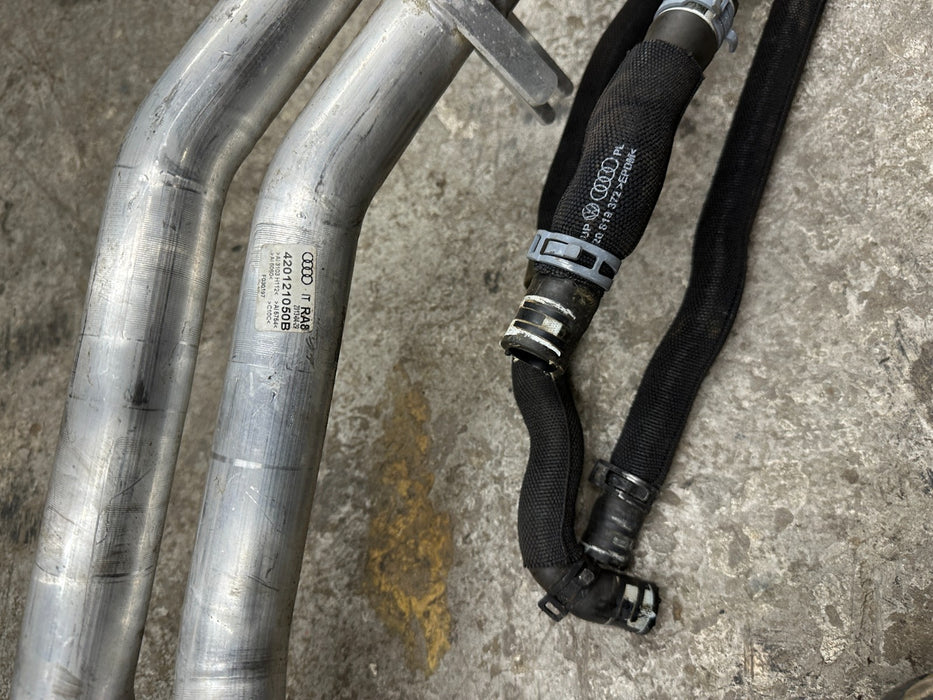 2014 AUDI R8 OEM UNDERBODY CENTER COOLANT PIPE LINE HOSE TUBE 420 121 050 B