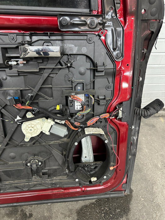 2015 DODGE RAM 2500 FRONT LEFT RED DOOR SHELL OEM *BURNT* (PRP)