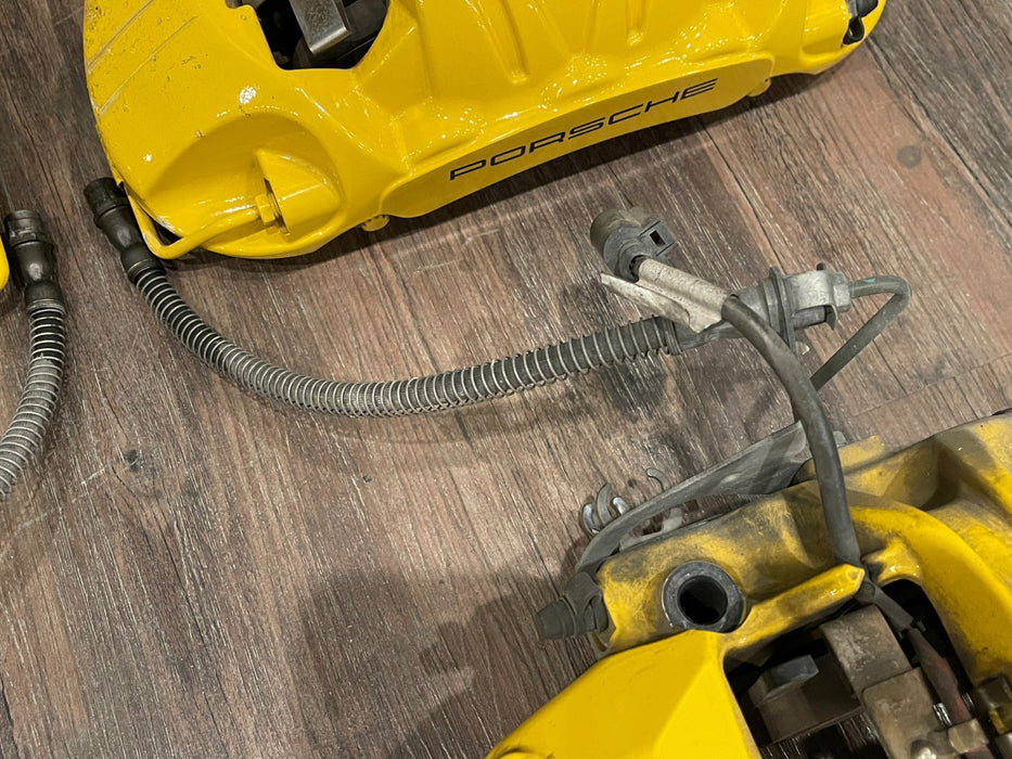 2014 PORSCHE 911 TURBO S 991 FACTORY PCCB CARBON CERAMIC BRAKE CALIPERS SET OEM