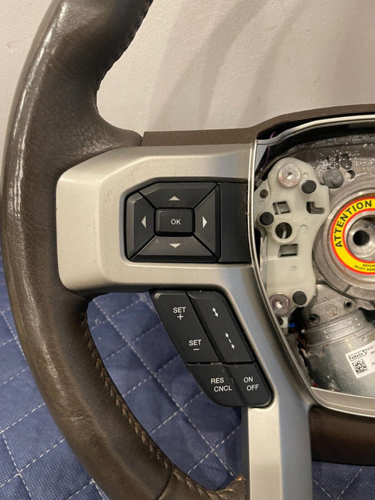 2017-2019 FORD F250 F350 KING RANCH STEERING WHEEL *NO FAULTS NO CODES OEM *WEAR