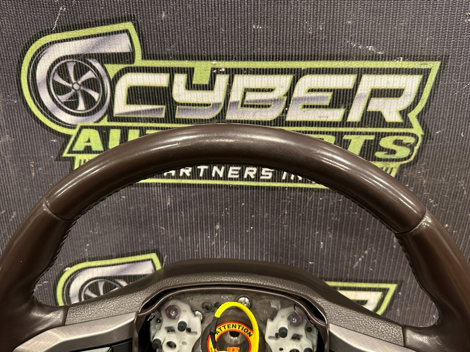 2017-19 FORD F250 F350 F450 LIMITED BROWN STEERING WHEEL ADATIVE & STEERING OEM