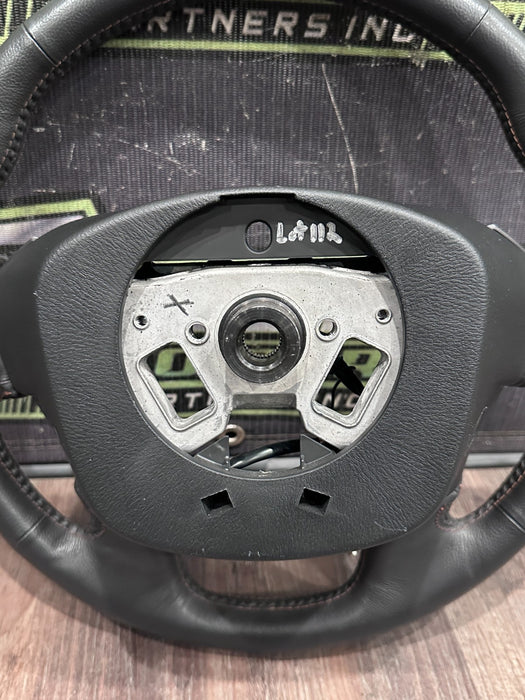2017 NISSAN TITAN XD RESERVE PLATINUM STEERING WHEEL W WOOD GRAIN TRIM OEM