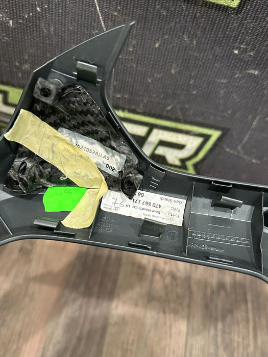 2015-2019 LAMBORGHINI HURACAN LEFT DOOR PANEL HANDLE TRIM W CARBON OEM 4T0867171