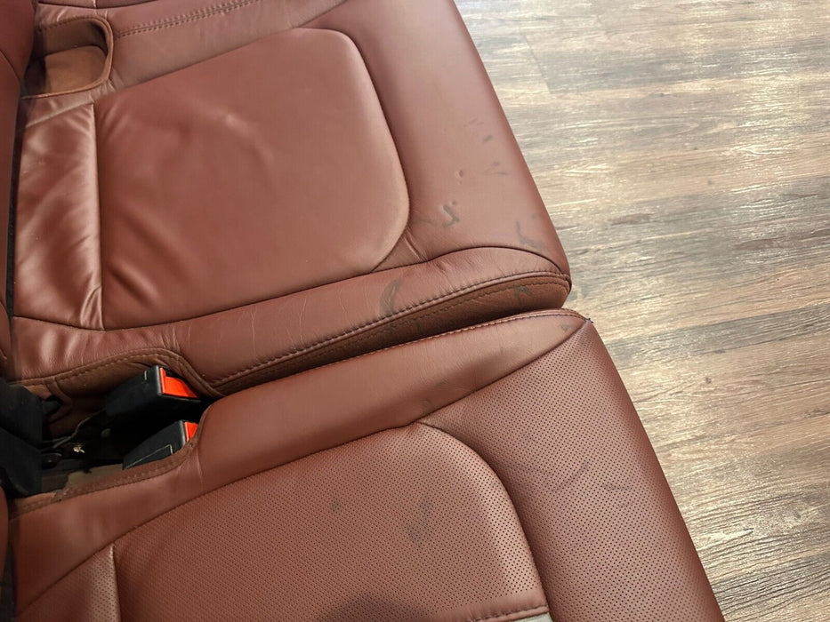 2017-2019 FORD F250 F350 F450 DARK MARSALA RED LEATHER REAR SEATS OEM *READ*