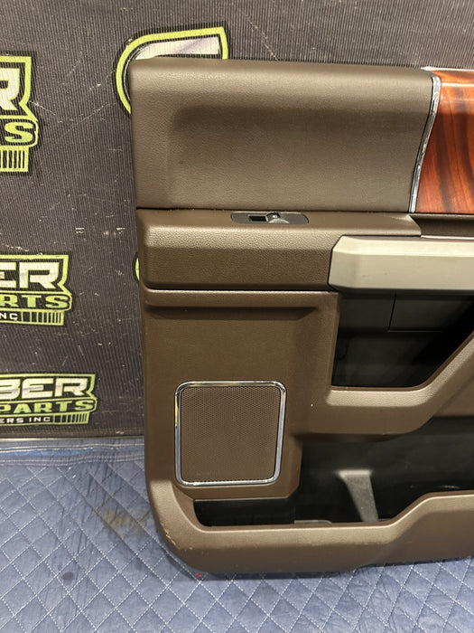 2017-2019 FORD F250 F350 F450 KING RANCH BROWN REAR RIGHT DOOR PANEL OEM *FLAW 5