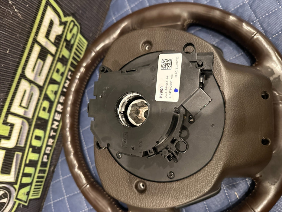 2019 FORD F250 F350 F450 BROWN LEATHER STEERING WHEEL ADAPTIVE CRUISE OEM ~WEAR~