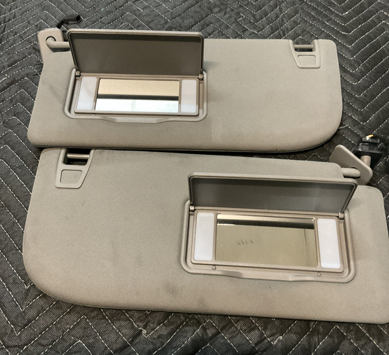 2017-2019 FORD F250 F350 F450 LEFT & RIGHT GRAY SUN VISORS OEM~MINOR STAINS~