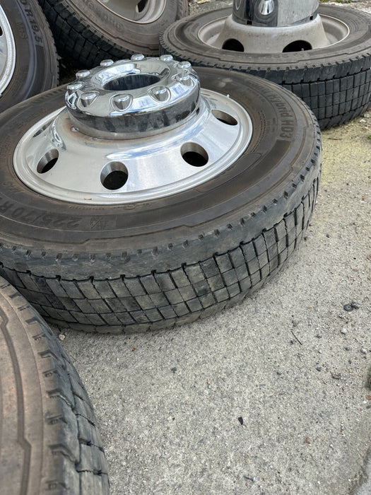 FORD F450 F550 RAM 4500 5500 10X225 FACTORY TAKE OFF WHEELS SET KING RANCH OEM