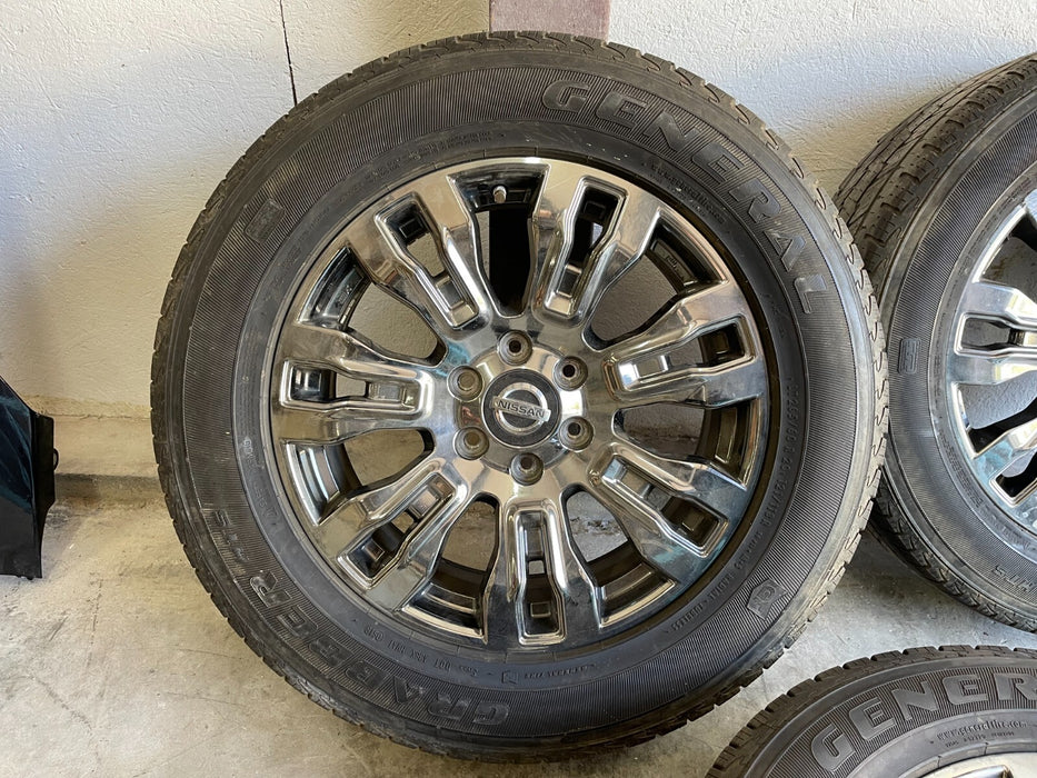 2016-2019 NISSAN TITAN XD PLATNIUM RESERVE WHEELS RIMS TIRES 20X7.5 OEM (3)