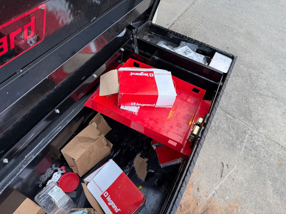 72 in. Gloss Black Aluminum Full Size Low Profile Crossbed Truck Tool Box