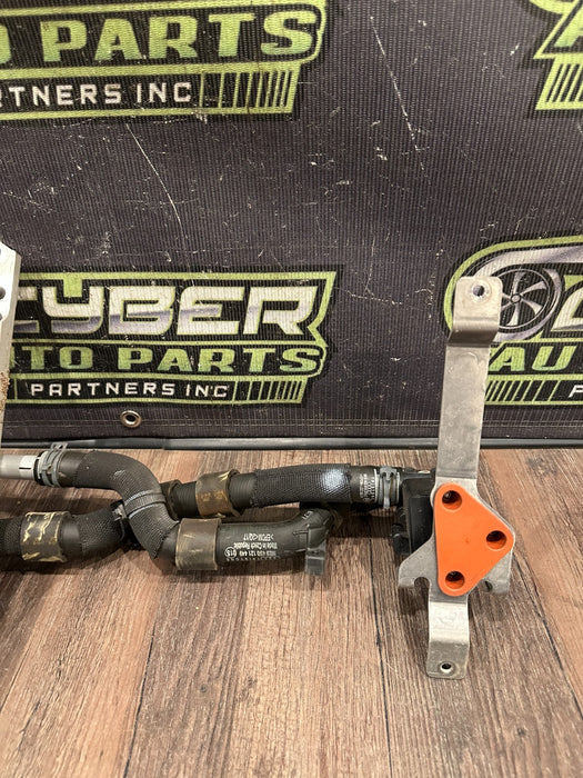 2017 AUDI R8 COOLANT HOSE PIPE LINE W MOUNT BRACKET OEM 4S0 813 239 C